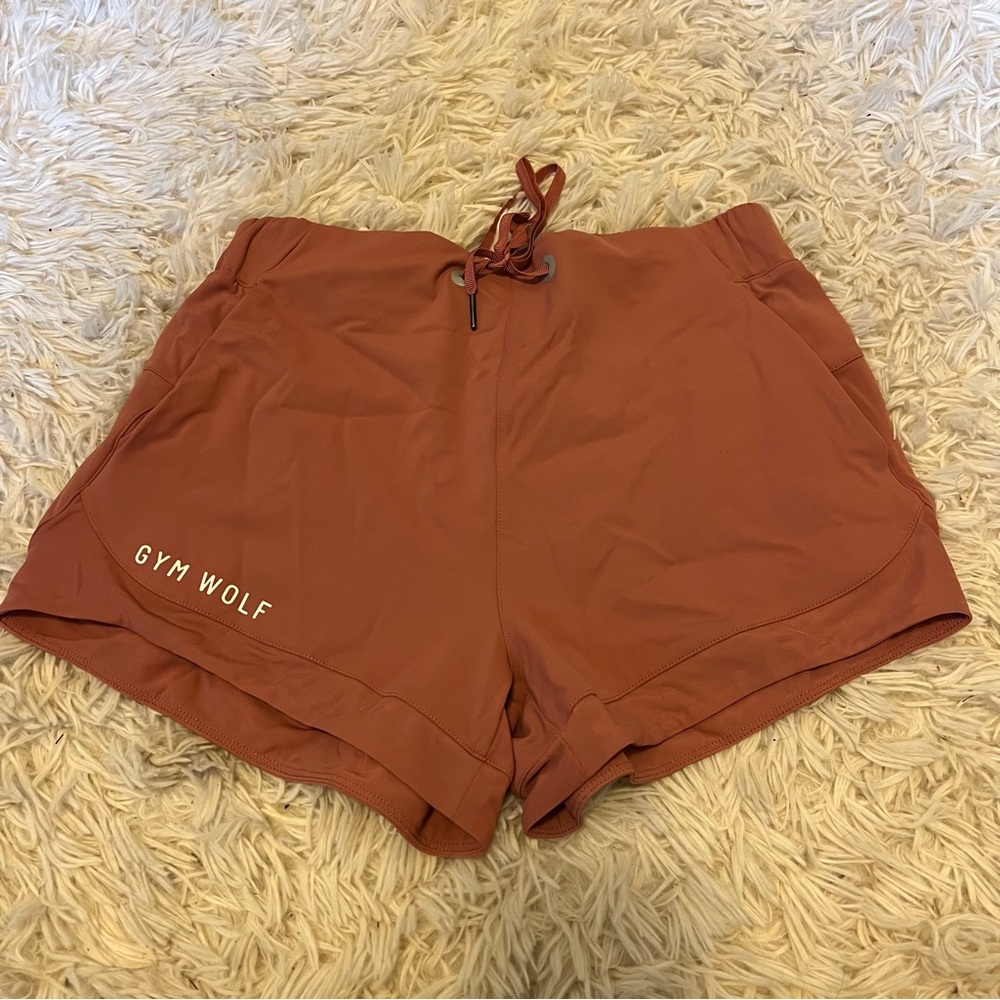 Gym Wolf Mauve Work Out Running Shorts